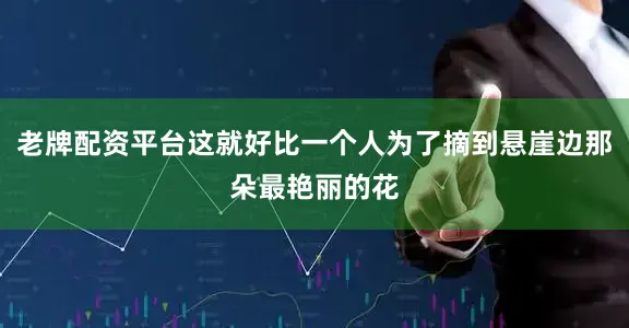 老牌配资平台这就好比一个人为了摘到悬崖边那朵最艳丽的花